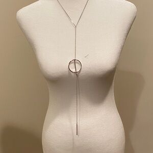 Jenny Bird Silver Circle Pendant Necklace